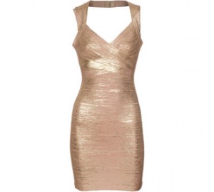 Gold bandage dress 