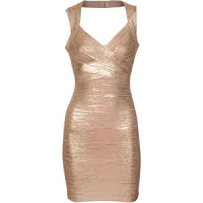 Gold bandage dress 