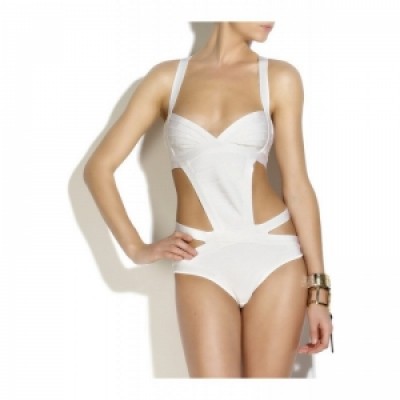 'Paris' weiße bandage Bikini