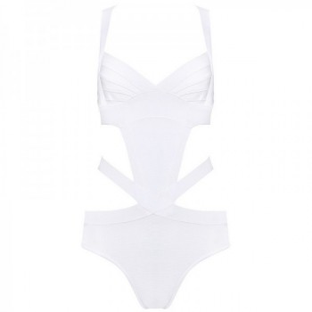 'Paris' bandage blanc bikini