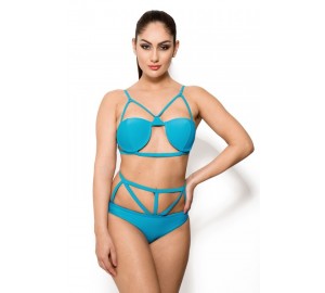 Turquoise 'Caroline' découpé bikini