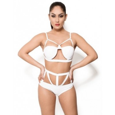 'Carolina' witte strappy cut out bikini