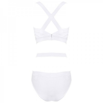 'Paris' White bandage bikini