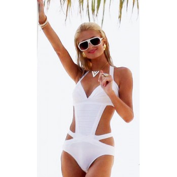 'Paris' White bandage bikini