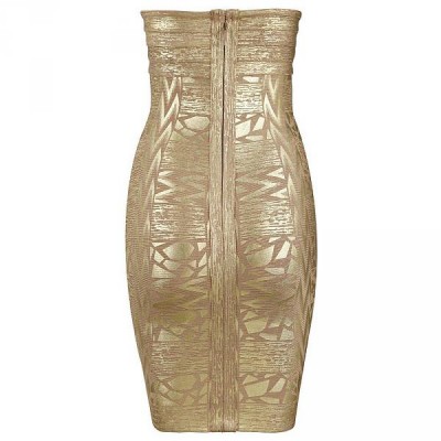 Diamant-Königin Gold bodycon bandage kleid