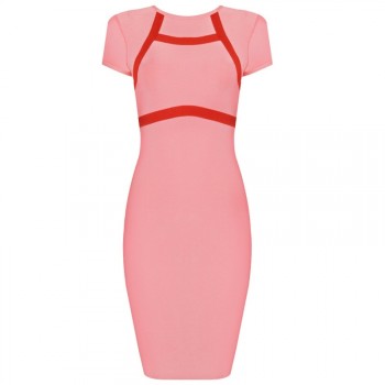 Robe bandage 'Jane' rose / rouge