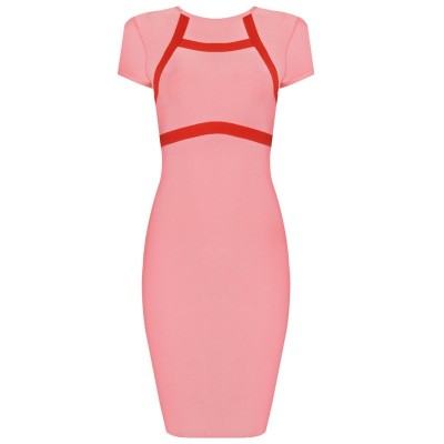 Rosa / rot Bandage Kleid 'Jane'